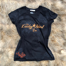 Load image into Gallery viewer, Tooled Leather Tee in Smoke