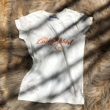 Load image into Gallery viewer, Tooled Leather Distressed Tee on Creme