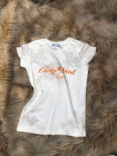 Load image into Gallery viewer, Tooled Leather Distressed Tee on Creme