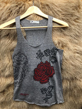 Load image into Gallery viewer, Serene Rose Tank on Heather Grey