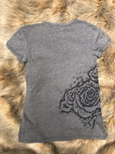Load image into Gallery viewer, Forever Rose on Coal Tee
