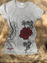 Load image into Gallery viewer, Serene Rose Tee on Heather Grey
