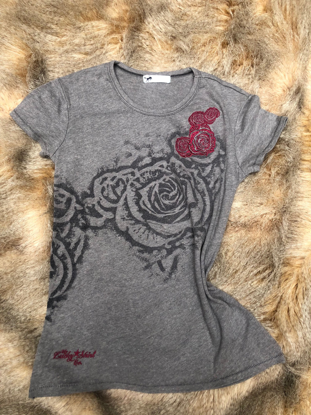 Forever Rose on Coal Tee